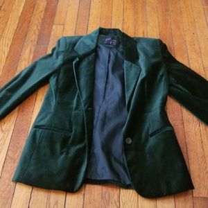 Laura Scott green velvet blazer